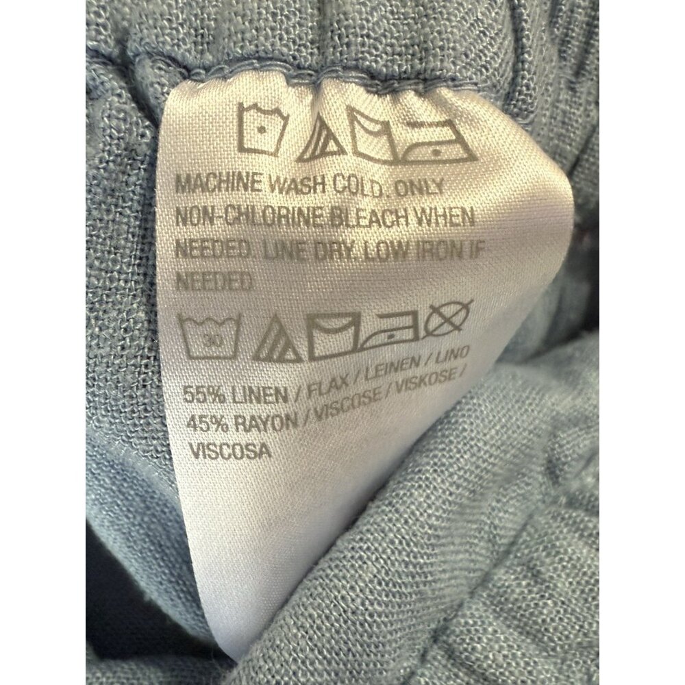 Susan Graver Pure Women’s Pants Crop Elastic Waist Pockets Blue Chambray Size 3X - Picture 9 of 9